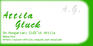 attila gluck business card